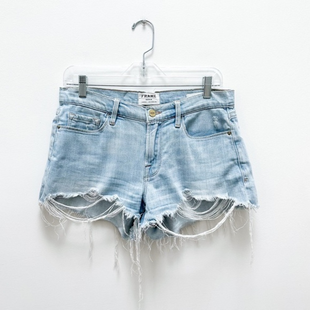 FRAME Denim Denim Cut Off Shorts